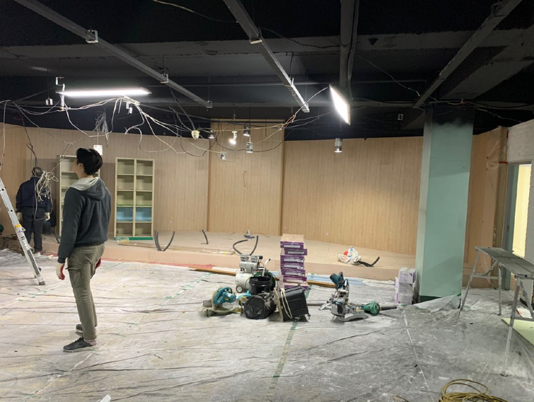 교육관 지하예배실 리모델링(1주차, 9일-14일)